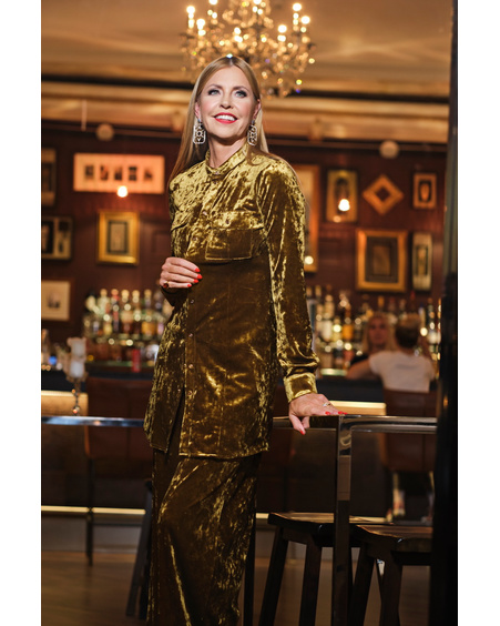 MUSTARD YELLOW LONG BLOUSE