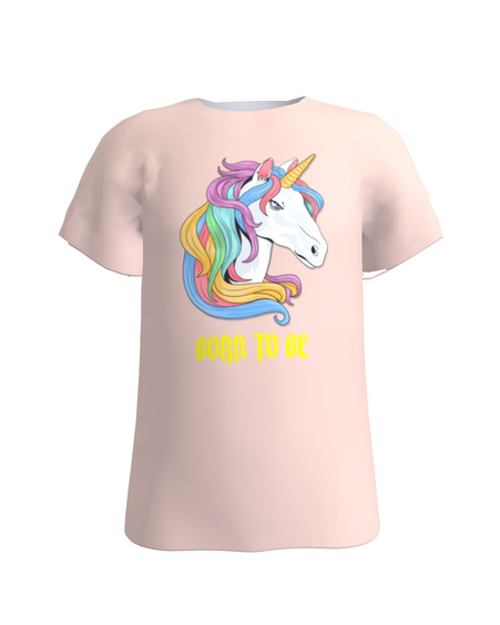 BORN TO BE UNICOR KIDS T-SHIRT PEACHY PINK