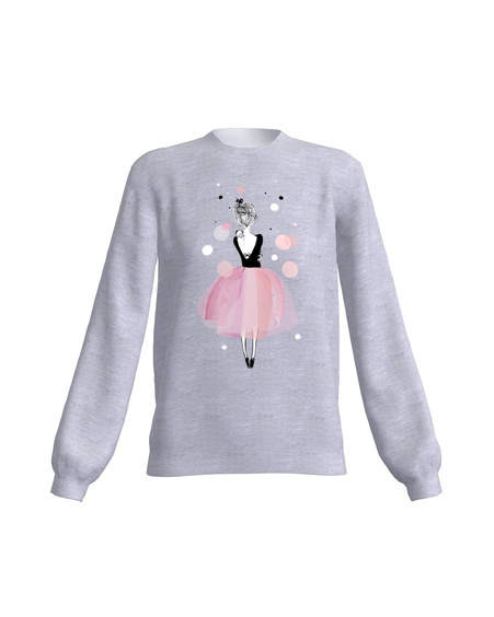PINK GIRL SWEATSHIRT GREY
