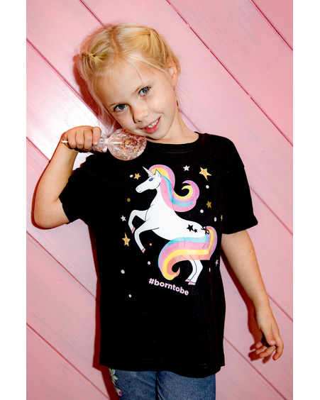 UNICORN KIDS T-SHIRT BLACK