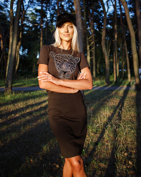 PENCIL SKIRT BLACK TRIKO