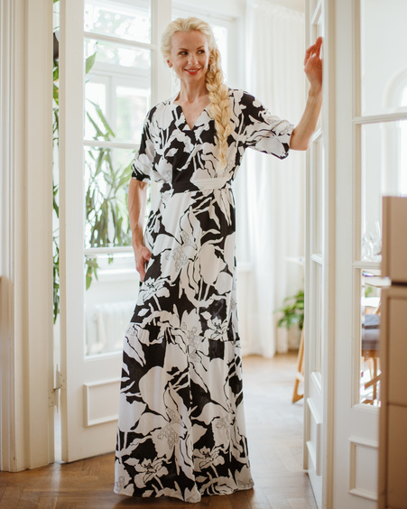 SUMMER COMET MAXI DRESS WHITE FLOWER