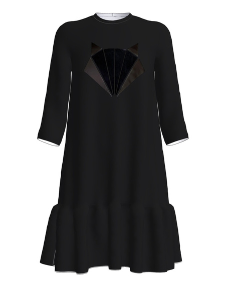 FOX KIDS FRILL DRESS BLACK