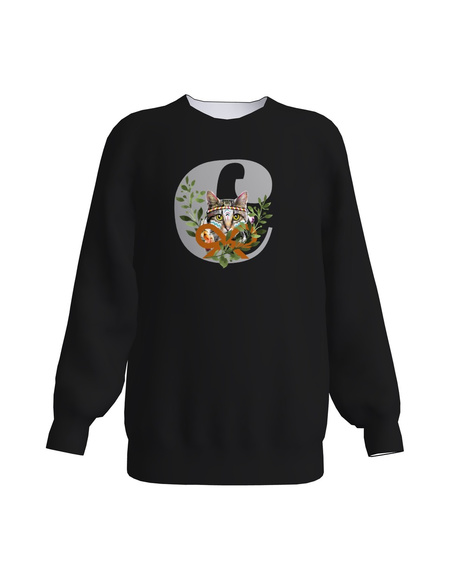 LETTER C KIDS SWEATSHIRT BLACK