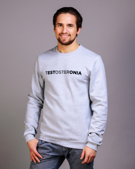 TESTOSTERONIA SWEATSHIRT LIGHT GREY
