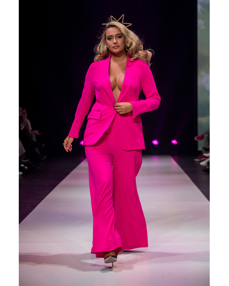 FUCHSIA WIDE LEG TROUSERS