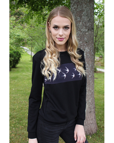 SWALLOW SWEATSHIRT BLACK