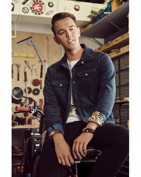 DARK BLUE VELVET JACKET
