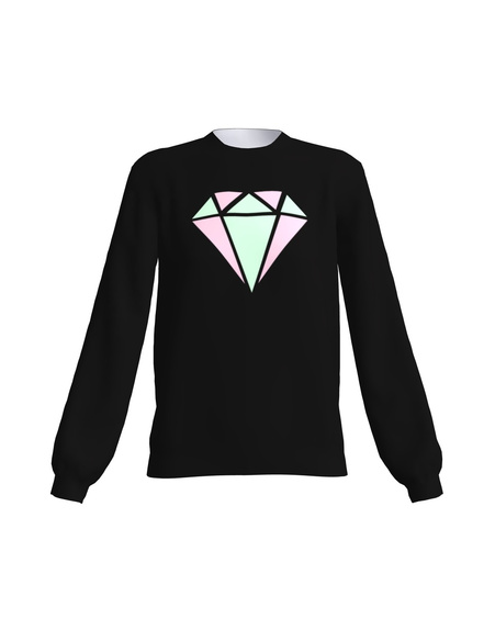 PASTEL DIAMOND SWEATSHIRT BLACK