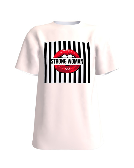 STRONG WOMAN SLIM T-SHIRT PEASHY PINK