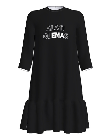 ALATI OLEMAS FRILL DRESS BLACK