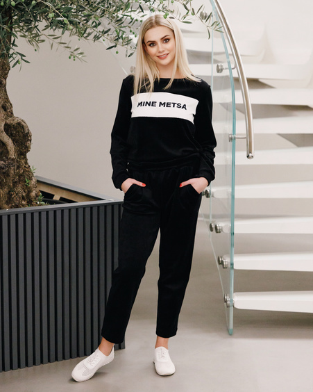 VELVET SWEATPANTS BLACK