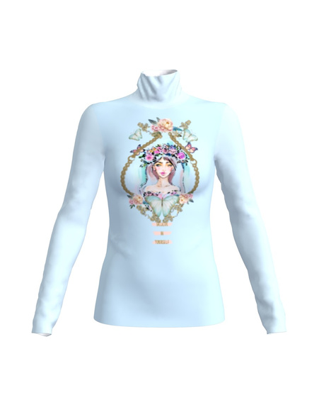 FLOWER DOLL PULLOVER LIGHT BLUE