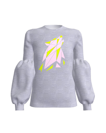 COLOR ABSTRACT WOLF ALICE SWEATSHIRT GREY