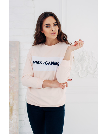 MISS IGANES OVERSIZE SWEATSHIRT PEACHY