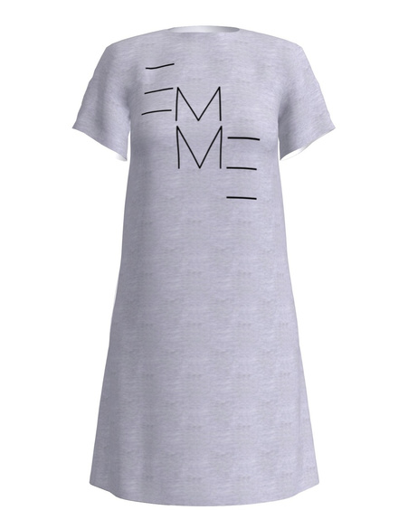 EMME PRINT DRESS LIGHT GREY