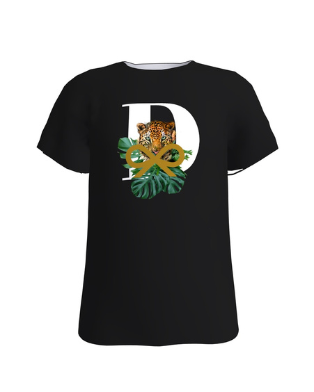 LETTER D KIDS T-SHIRT BLACK