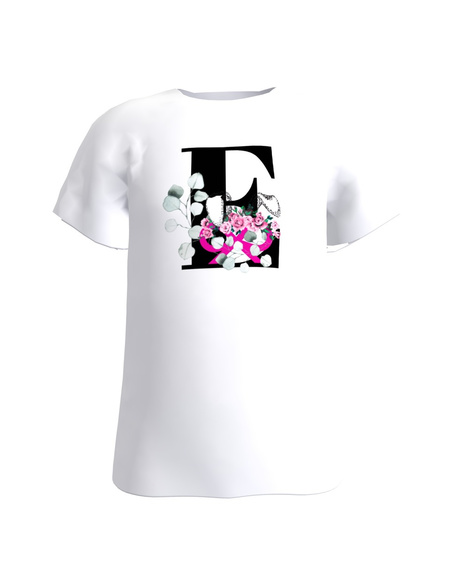 LETTER E KIDS T-SHIRT WHITE
