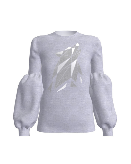 ABSTRACT WOLF ALICE SWEATSHIRT LIGHT GREY