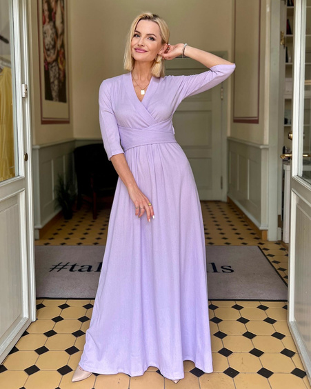 ELEGANT MAXI DRESS WAVE LILAC