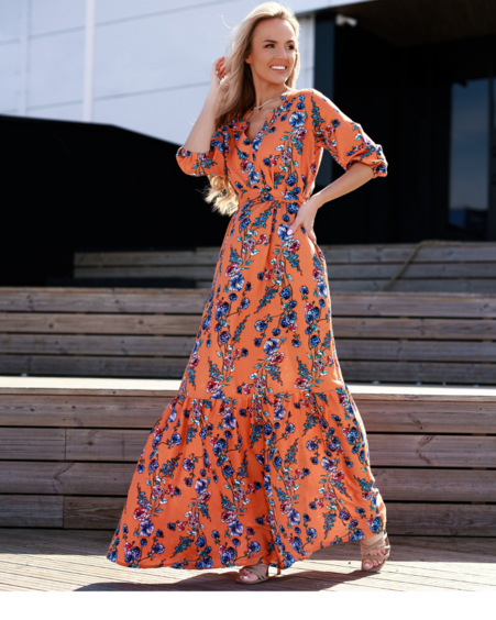SUMMER COMET MAXI DRESS ORANGE