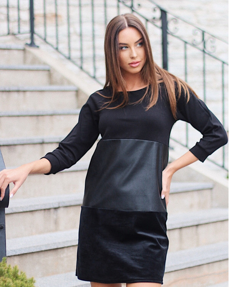 BLOCKS DRESS BLACK