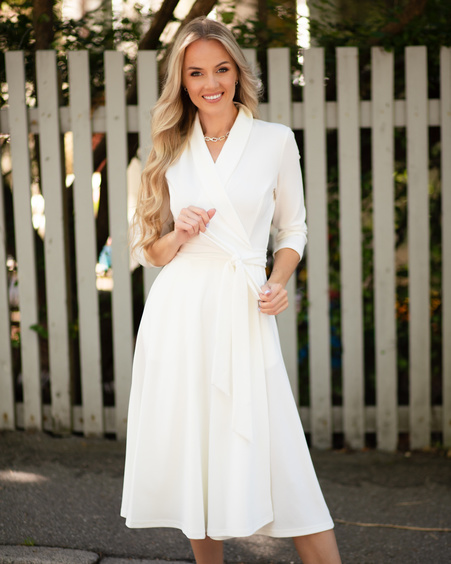 MOON MIDI DRESS WHITE