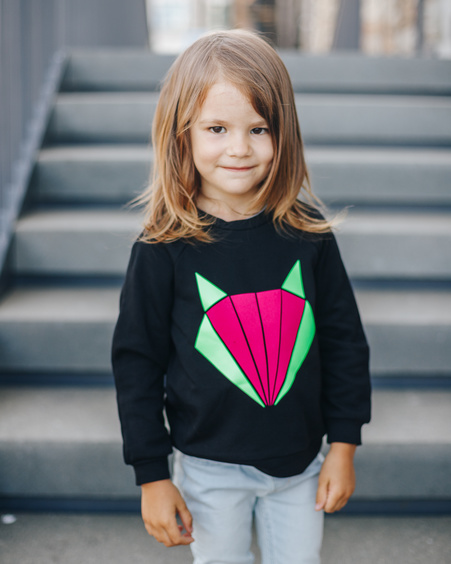 COLORFUL FOX KIDS SWEASHIRT BLACK