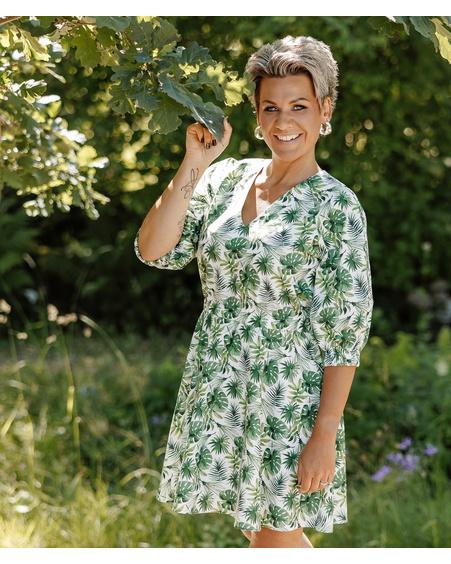 PUFF CIRCLE DRESS JUNGLE GREEN
