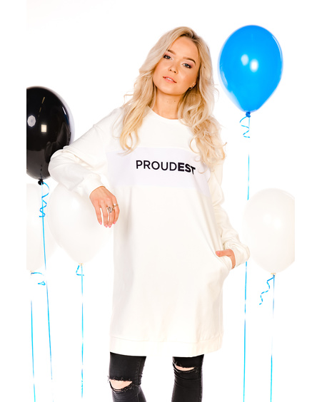PROUDEST OVERSIZE DRESS WHITE