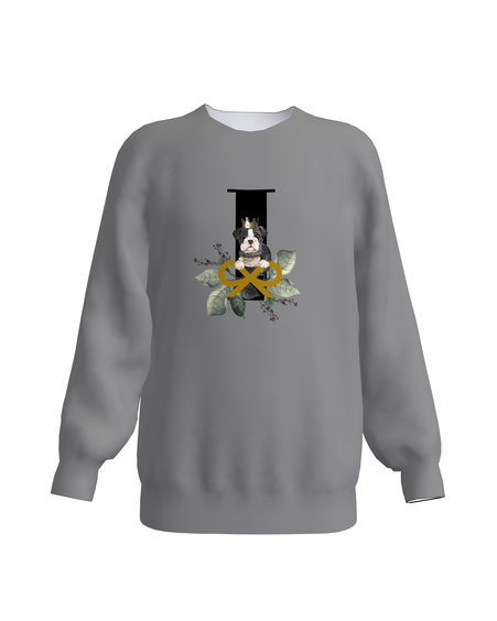 LETTER I KIDS SWEATSHIRT DARK GREY