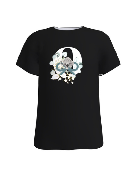 LETTER O KIDS T-SHIRT BLACK