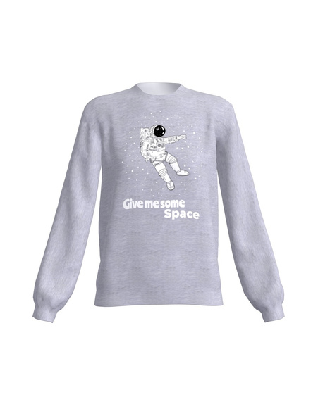 GIVE ME SOME SPACE SWEATSHIRT LIGHT GREY