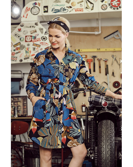 FLOWER PRINT SHIRTDRESS