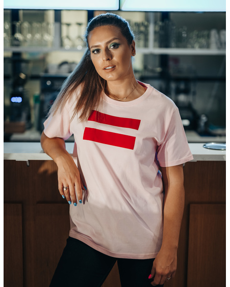 RED VÕRDSUS OVERSIZE T-SHIRT LIGHT PINK