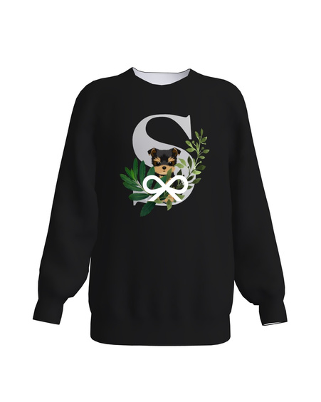 LETTER S KIDS SWEASHIRT BLACK