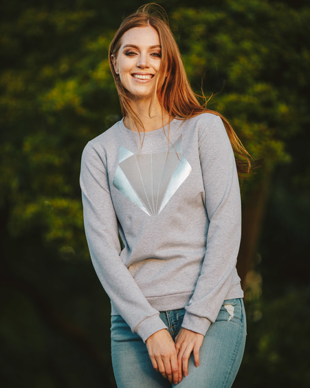 REFLECTOR FOX SWEATSHIRT LIGHT GREY