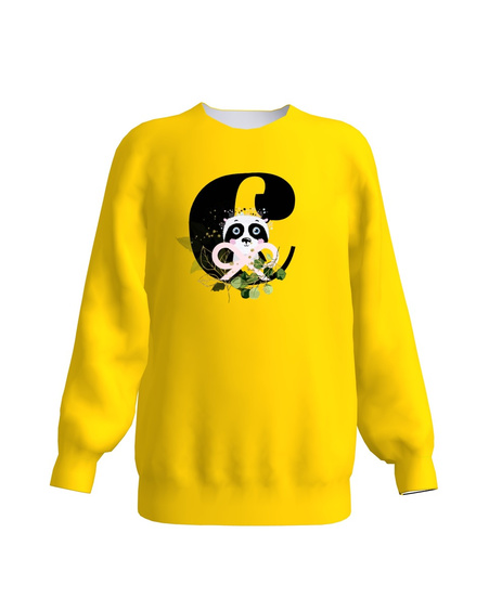 LETTER C KIDS SWEATSHIRT YELLOW