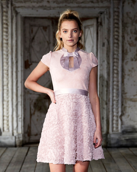 DOLLABLE PEACHY FLOWER POWER DRESS