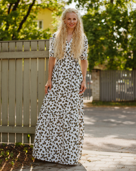 SUMMER COMET MAXI DRESS DAISY WHITE