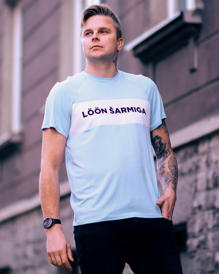 MEN LÖÖN ŠARMIGA T-SHIRT LIGHT BLUE