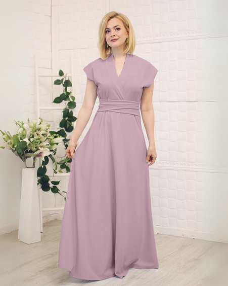 ELEGANT FREE MAXI DRESS PLUM