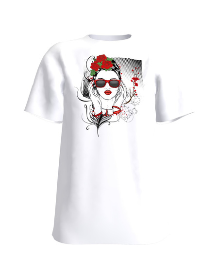 T-Shirt FLOWER DOLL UNISEX white