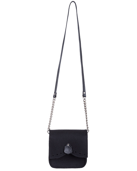 BLACK FELT CROSSBODY BY VILT