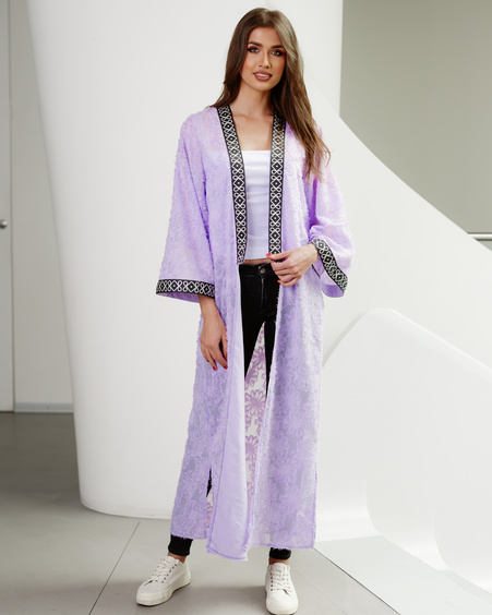 TD FLYAWAY KIMONO LILAC