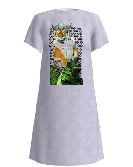 QUEEN OF JUNGEL DRESS LIGHT GREY