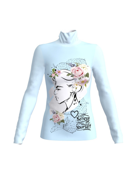 FLOWER DOLL PULLOVER LIGHT BLUE