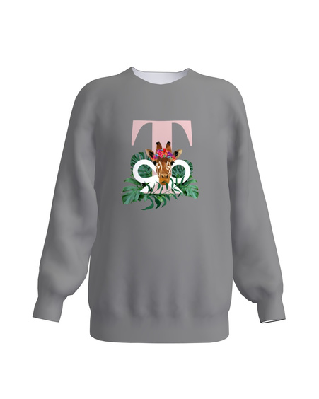 LETTER T KIDS SWEATSHIRT DARK GREY