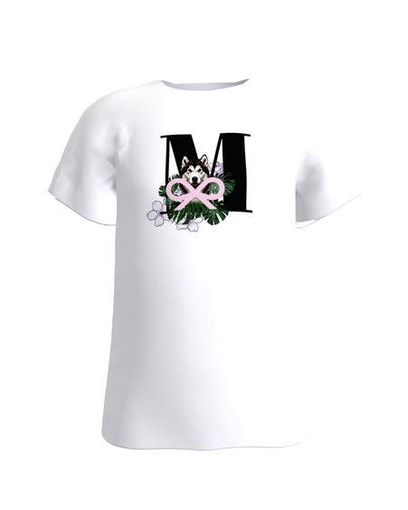 LETTER M KIDS T-SHIRT WHITE