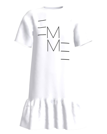 EMME FRILL DRESS WHITE